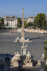 Italien, Rom, Piazza del Popolo, Stadtplatz mit Obelisk und Springbrunnen - ABOF00641