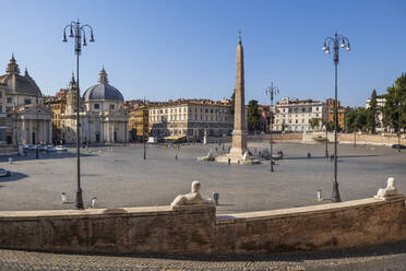 Italien, Rom, Piazza del Popolo, Stadtplatz mit Obelisk und Springbrunnen - ABOF00642