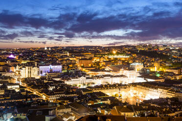 Portugal, Lisbon, View of city at dusk - EGBF00642