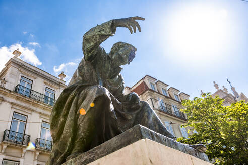 Portugal, Lisbon, Statue of Antnio Ribeiro, the Chiado, in Chiado Square - EGBF00684