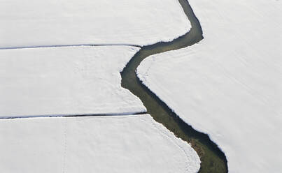 Der Zellerache-Bach fließt im Schnee - WWF05751