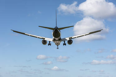 Commercial airplane preparing to land - WPEF03975