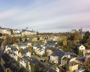 Stadtbild gegen Himmel, Luxemburg-Stadt, Luxemburg - AHF00321