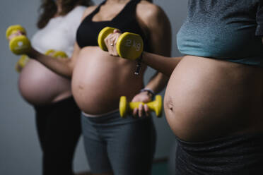 Schwangere Frauen mit Hantel - MPPF01520