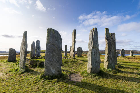 Callanish Stones, stehende Steine aus dem Neolithikum, Isle of Lewis, Äußere Hebriden, Schottland, Vereinigtes Königreich, Europa - RHPLF19084