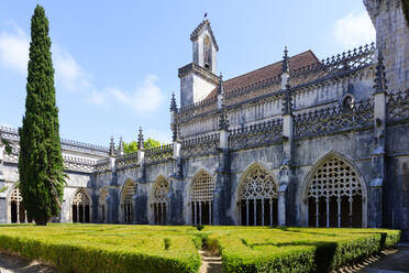 Kreuzgang König Joao I., Arkadenwände, Dominikanerkloster von Batalha (Kloster der Heiligen Maria des Sieges), UNESCO-Weltkulturerbe, Batalha, Bezirk Leiria, Portugal, Europa - RHPLF19129