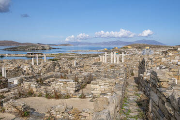 Delos, UNESCO-Weltkulturerbe, bei Mykonos, Kykladen, Griechische Inseln, Griechenland, Europa - RHPLF19199