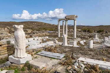 Delos, UNESCO World Heritage Site, near Mykonos, Cyclades, Greek Islands, Greece, Europe - RHPLF19202