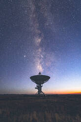 Very Large Array satellite dish under the Milky Way in New Mexico - CAVF92363