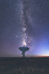 Very Large Array satellite dish under the Milky Way in New Mexico - CAVF92365