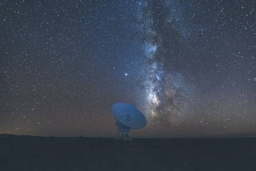 Very Large Array satellite dish under the Milky Way in New Mexico - CAVF92366