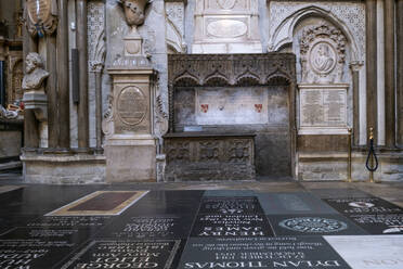 Westminster Abbey, Gräber und Denkmäler in Poets Corner, UNESCO-Weltkulturerbe, Westminster, London, England, Vereinigtes Königreich, Europa - RHPLF19244