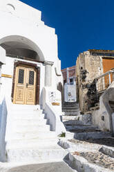 Weiß getünchte Architektur in Pyrgos, Santorin, Kykladen, Griechische Inseln, Griechenland, Europa - RHPLF19253