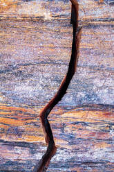 Riss im Felsen im Petrified Forest, Nationalpark, Arizona, USA - NDF01234