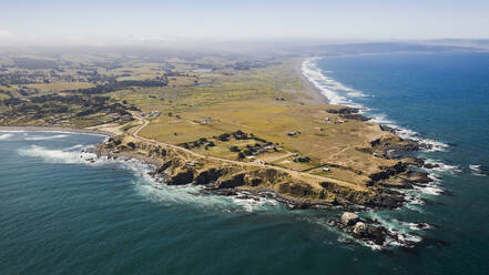 Aerial View of Punta de Lobos, Pichilemu Chile - CAVF92730