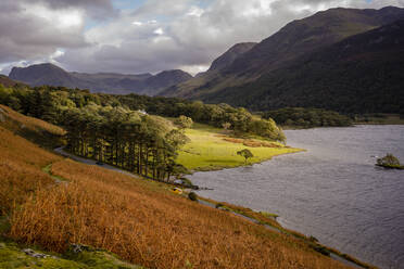 Countryside road through Lake District National Park - CAVF92736