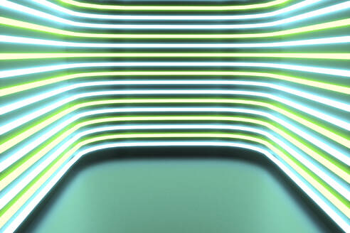 Illuminated striped green and blue lights - NMCF00032