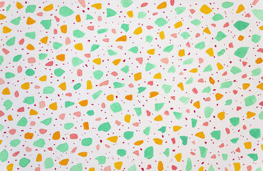 Pastel colors terrazzo pattern painted with watercolors - GEMF04650