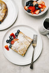 Flat lay French Toast Casserole with berries - CAVF93104