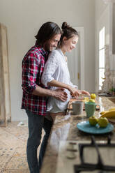 The married couple in the morning at their home - CAVF93280