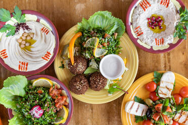 Colorful Moroccan food flay 5 dishes - CAVF93305