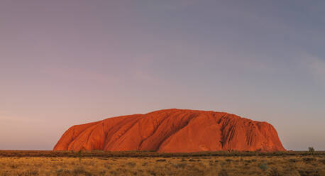 Australien, Northern Territory, Panorama des Uluru in der Abenddämmerung - FOF12095