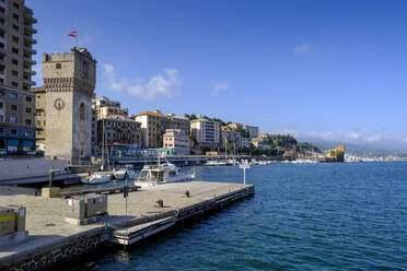 Italy, Liguria, Savona, Torre Leon Pancaldo at Riviera di Ponente - LBF03381