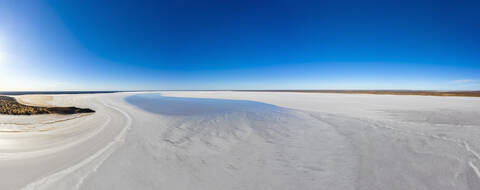 Australien, Südaustralien, Luftaufnahme des Salzsees im Lake Hart Gebiet, lizenzfreies Stockfoto