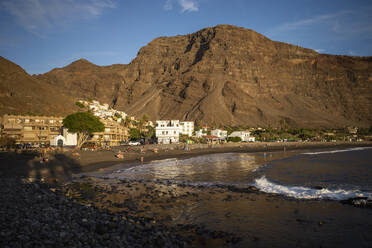 Spain, Valle Gran Rey, Town at coast of La Gomera island - SIEF10102