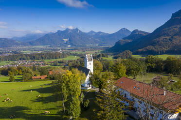 St. Margarethen church in valley, Upper Bavaria, Bavaria, Germany - LBF03421