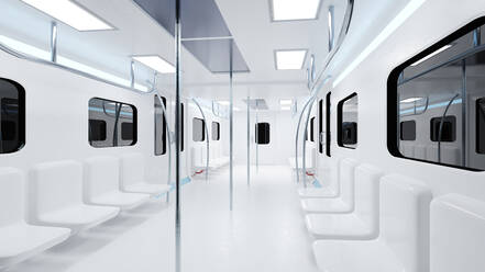 Three dimensional render of interior of modern subway train - SPCF01229