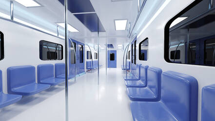 Three dimensional render of interior of modern subway train - SPCF01230