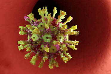 Three dimensional render of single COVID-19 cell - SPCF01233