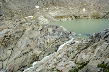 Schweiz, Wallis, Ulrichen, See am Rhonegletscher - LBF03443