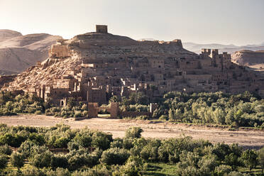 Ait Ben Haddou Ksar bei Sonnenuntergang, UNESCO-Weltkulturerbe, Marokko, Nordafrika, Afrika - RHPLF19485