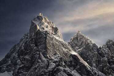 Dolomite mountain with snow at sunset, Trentino-Alto Adige, Italy, Europe - RHPLF19495