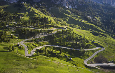 Italy, South Tirol, Aerial view of Gardena Pass - CVF01692