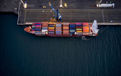 Cargo ship in sea port - CAVF93786