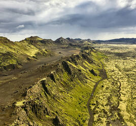 Rough mountain ridge on overcast day - CAVF93808