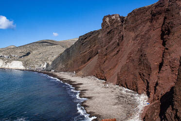 Red beach, Santorini, Cyclades, Greek Islands, Greece, Europe - RHPLF19622