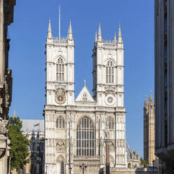 UK, England, London, Facade of Westminster Abbey - AHF00374