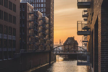 Germany, Hamburg, Water police builidng in Speicherstadt - KEBF01914