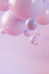 3D illustration of purple and pink spheres - JPSF00185