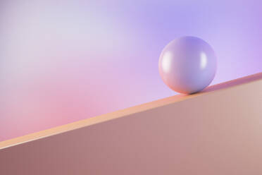 3D illustration of sphere at edge - JPSF00191