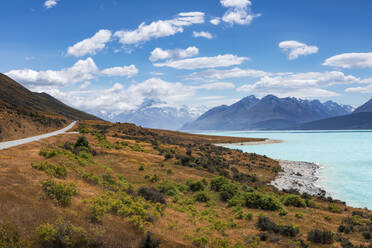 Blick auf das Ufer des Lake Pukaki im Aoraki-Mount Cook National Park - WVF01886