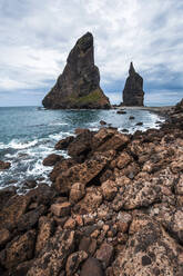 Tall rock formations off coast of Coromandel Peninsula - WVF01946