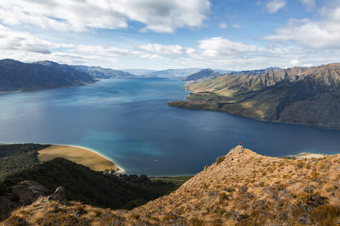 Neuseeland, Otago, Blick auf den Hawea-See - WVF01994