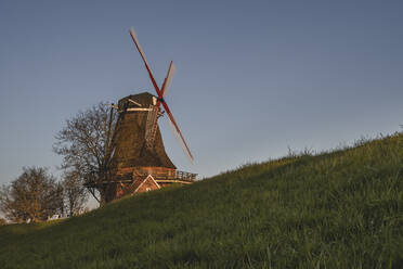 Germany, Altes Land, Jork, Muhle restaurant in old windmill - KEBF01941