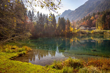 Scenic view of Christlessee lake in autumn - DLF00063