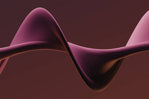 Three dimensional render of pink colored twisted shape - DRBF00222